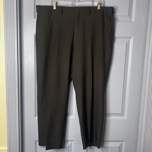Haggar Premium Comfort Dress Pant Flat Front Classic Fit Gray Trouser Size 40/29 - Picture 12 of 12